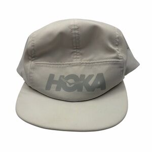 Hoka One One 5-Panel‎ Performance Drawcord Adjustable Hat One Size White/Grey